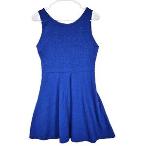 Ginger G Women's Blue Sleeveless Stretchy Fit and Flare Dress Size Medium